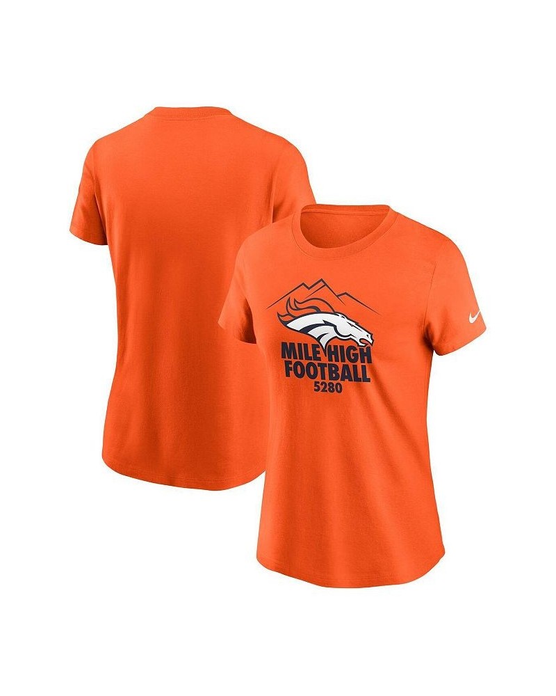 Women's Orange Denver Broncos Hometown Collection T-shirt Orange $17.20 Tops