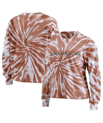 Women's Texas Orange Texas Longhorns Tie-Dye Long Sleeve T-shirt Texas Orange $34.79 Tops