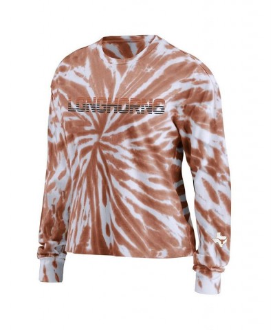 Women's Texas Orange Texas Longhorns Tie-Dye Long Sleeve T-shirt Texas Orange $34.79 Tops