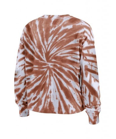 Women's Texas Orange Texas Longhorns Tie-Dye Long Sleeve T-shirt Texas Orange $34.79 Tops