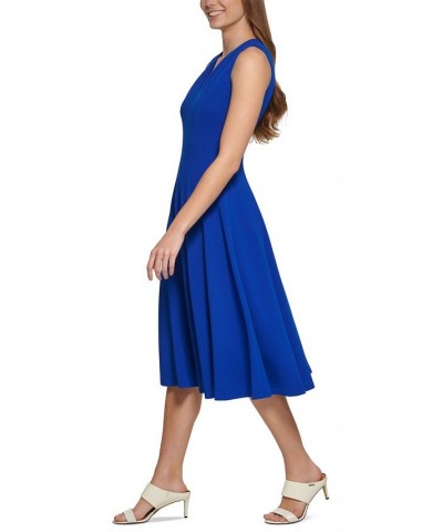 Petite V-Neck Fit & Flare Midi Dress Regatta $46.99 Dresses