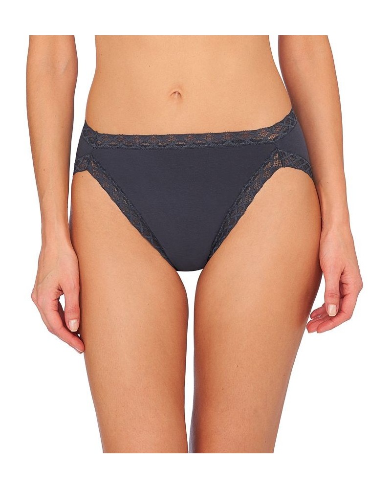 Bliss Lace-Trim Cotton French-Cut Brief Underwear 152058 Ash Navy $9.90 Underwears