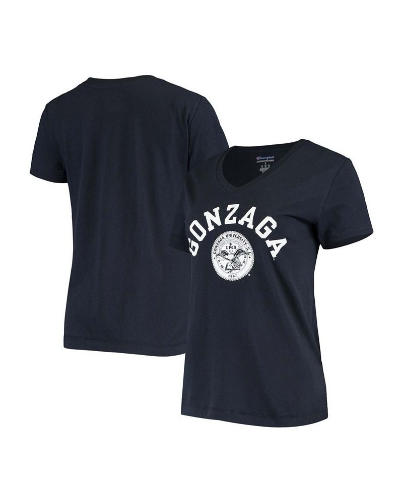 Women's Navy Gonzaga Bulldogs University College Seal V-Neck T-shirt Navy $15.05 Tops