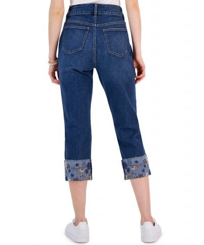Women's Embroidered High Cuffed Capri Jeans Ellery $12.30 Jeans