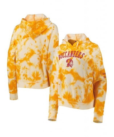 Women's Orange Tampa Bay Buccaneers Cloud Dye Fleece Pullover Hoodie Orange $28.98 Sweatshirts