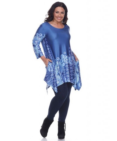 Plus Size Rella Tunic Blue $31.00 Tops