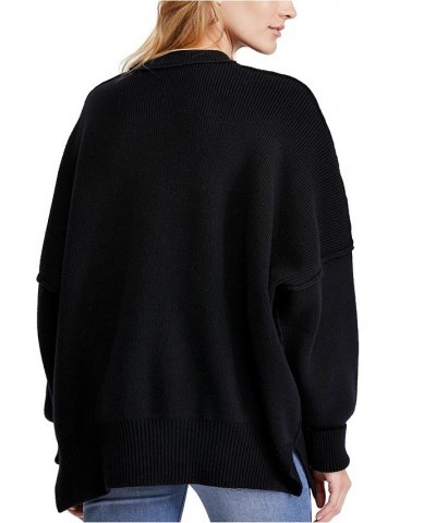 Easy Street Tunic Sweater Black $41.40 Sweaters
