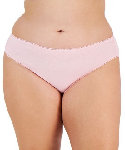Plus Size Pretty Cotton Bikini Underwear Orchid Pink $7.56 Panty